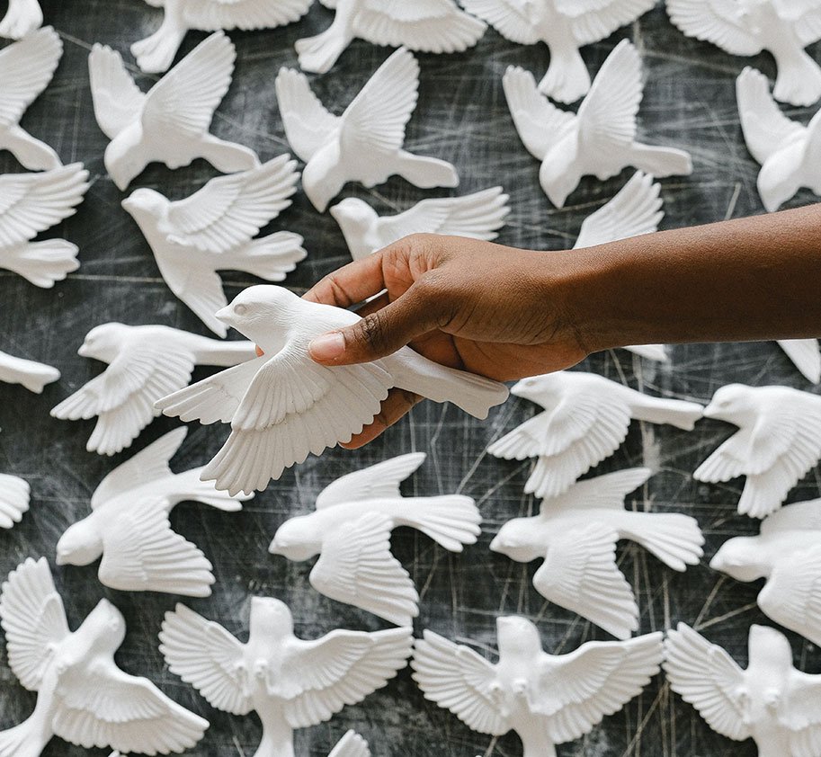 Ceramic birds Ceramic birds