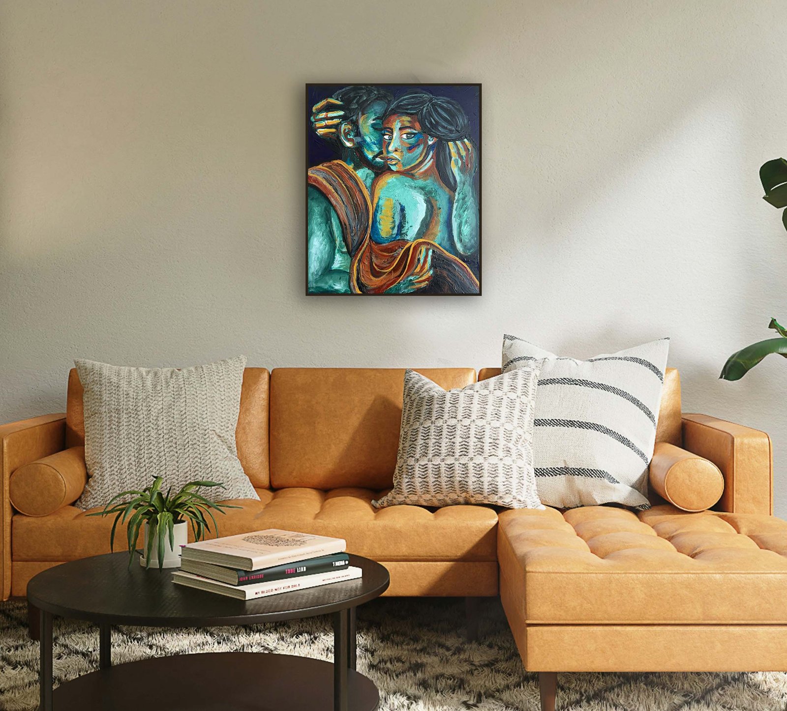 I've Got You Black Frame Living Room Canvas Print Mockup