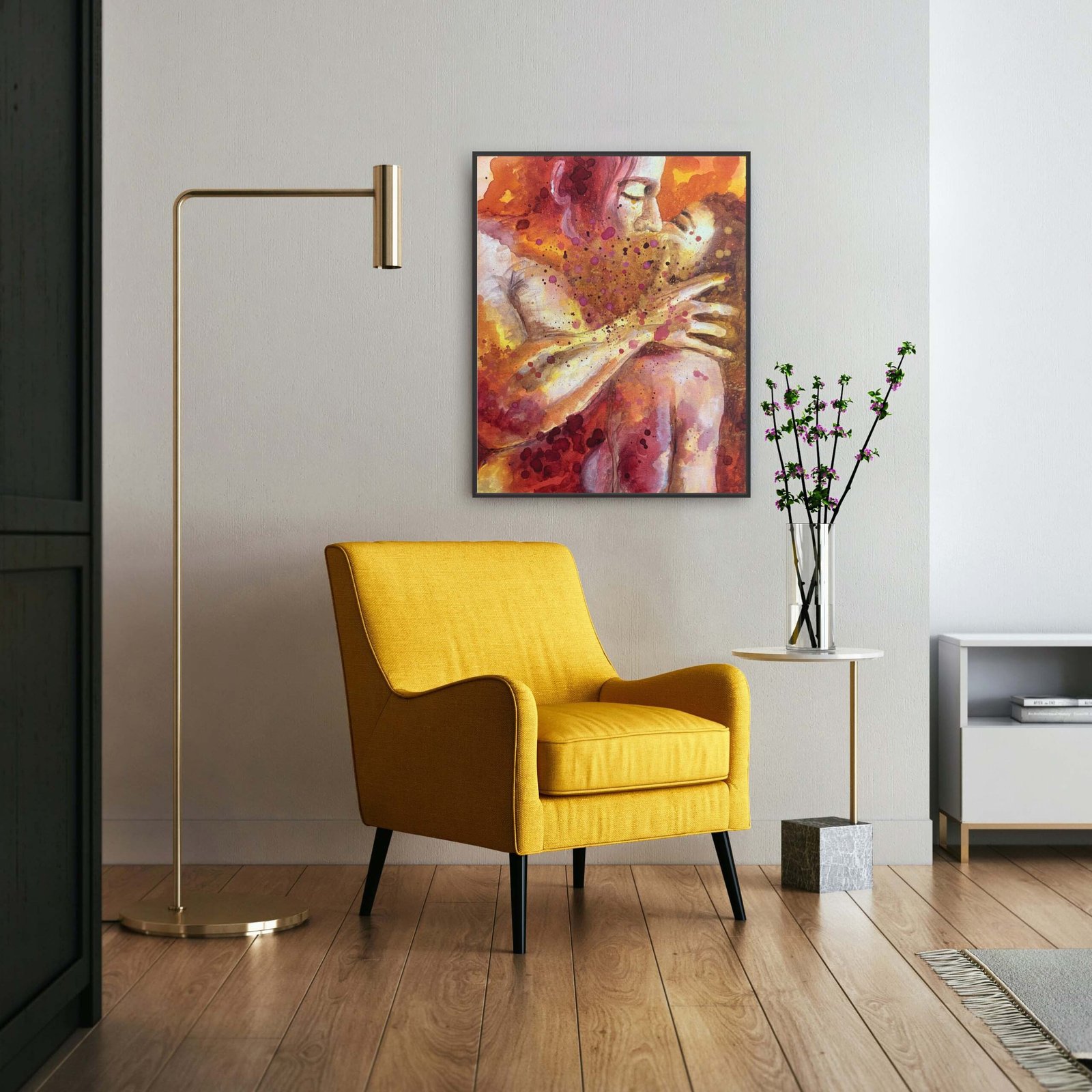 Synthesis | Romantic Wall Art Living Room Mockup